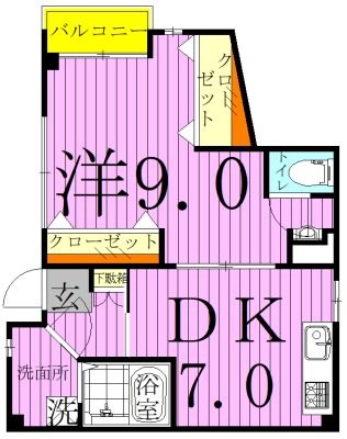 コーポA　Ⅱ 間取り