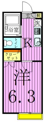 カーサーアオイＢ 間取り