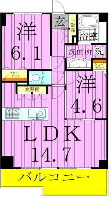 ＬＡＮＡＩ　Ｊ　ＧＲＡＮＤＥ 間取り