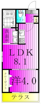 ルーブル柏若葉町 101号室 間取り