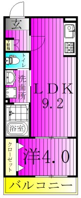 ルーブル柏若葉町 202号室 間取り