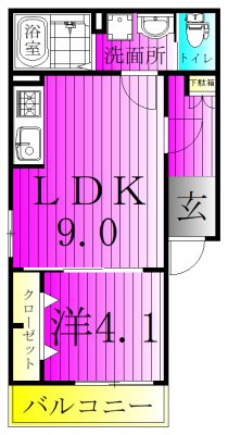 ルーブル柏若葉町 204号室 間取り