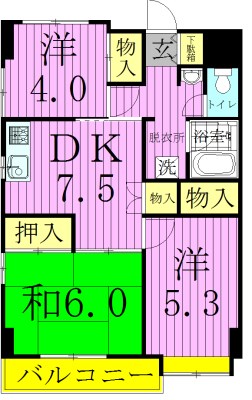 グランドマンション金子 間取り