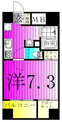 S-FORT柏 501号室 間取り