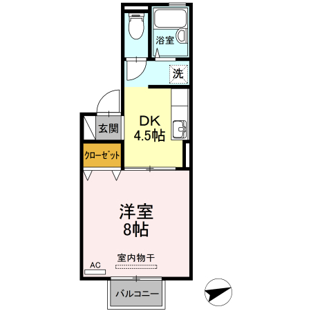 シャトル沖浜ＢＣ 間取り