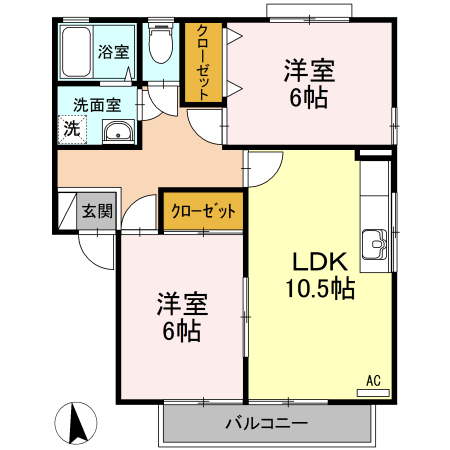 コスモタウンＥ・Ｆ 間取り