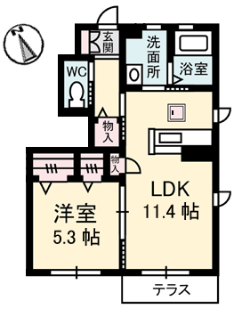 シャーメゾン城西Ｂ 間取り