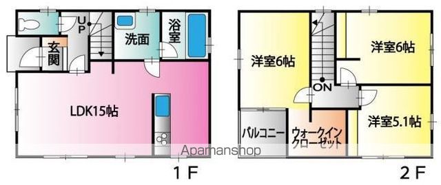 徳島県徳島市川内町松岡 間取り