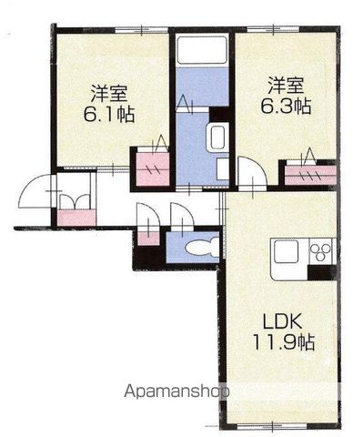 徳島県徳島市北田宮２丁目 間取り