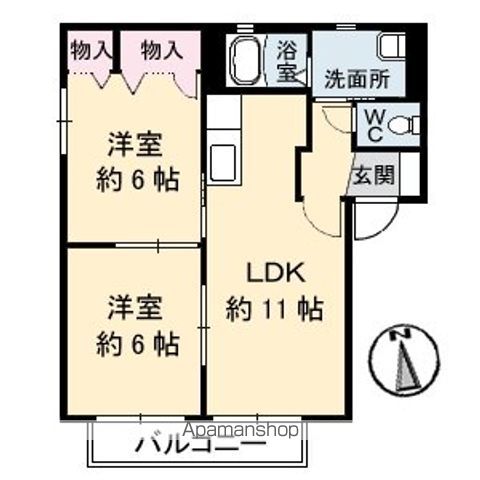 徳島県板野郡藍住町勝瑞西勝地 間取り