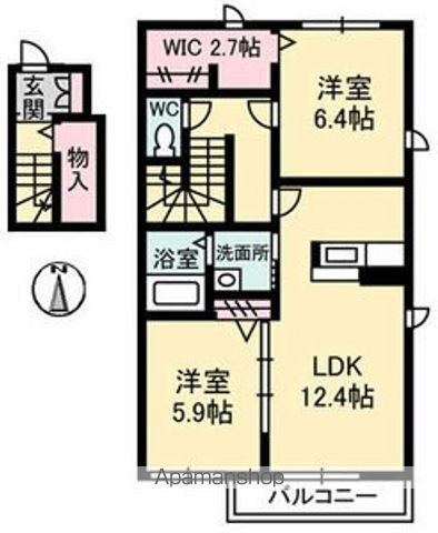 徳島県板野郡藍住町乙瀬中田 間取り
