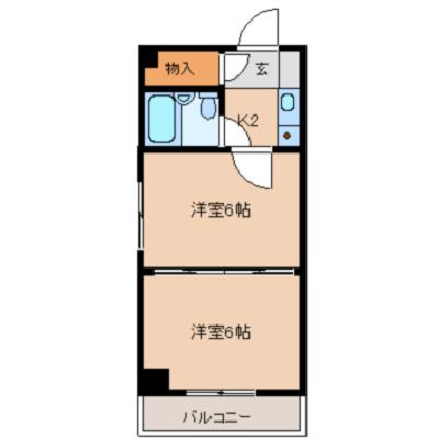 プリンセス今池 503号室 間取り