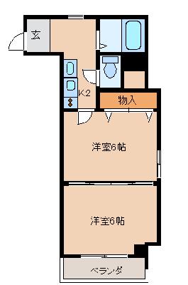 桜マンションⅡ 間取り図