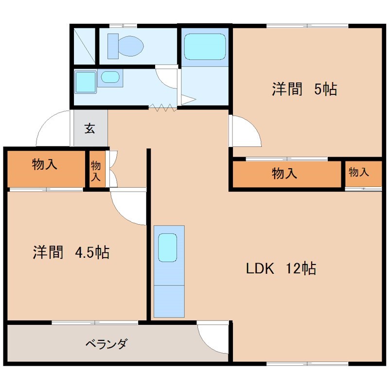 赤池ハイツ 301号室 間取り