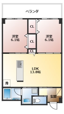 ディアフラッツM 間取り