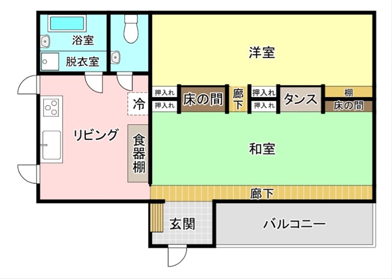 上原貸家・貸店舗 間取り