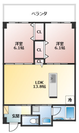 ディアフラッツM 間取り