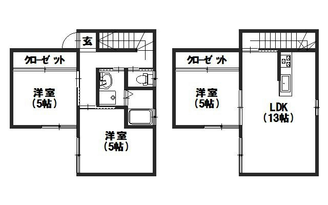 今里庄ノ渕34-6貸家 間取り
