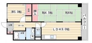 ベルベデール向日町 間取り