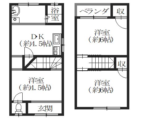 鶏冠井町番田34-13貸家 間取り