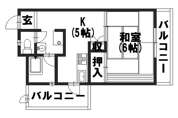 京都府長岡京市久貝２丁目15-17 間取り