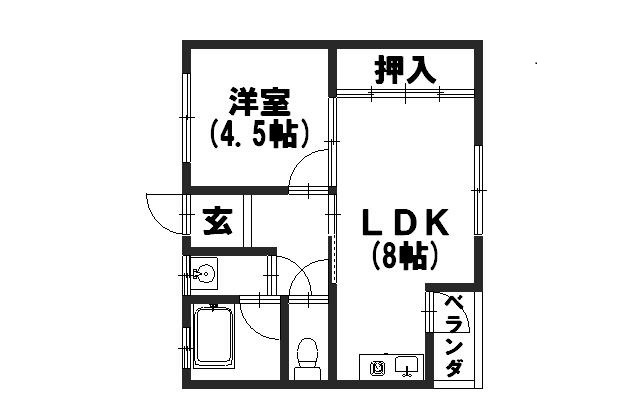 瓜生ハイツ 間取り