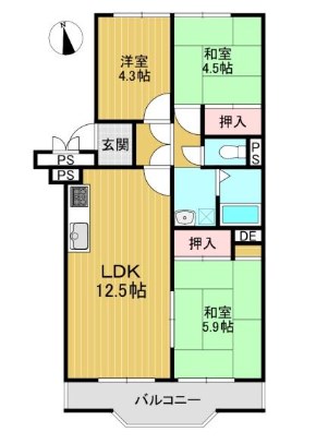 ハイコーポ長岡京 間取り