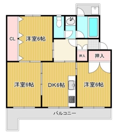 円明寺ヶ丘団地C棟405 間取り