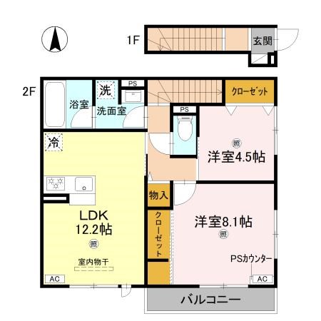 アレ・デ・フルール西向日駅前 間取り
