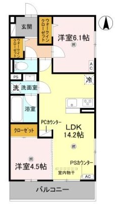 アレ・デ・フルール西向日駅前 間取り