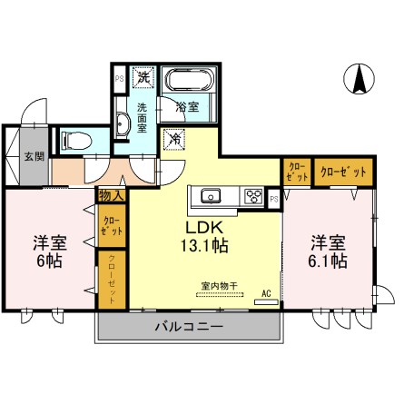 シェモワ　A棟  間取り