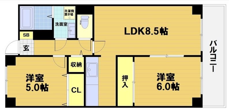 スカイビュー東土川 間取り