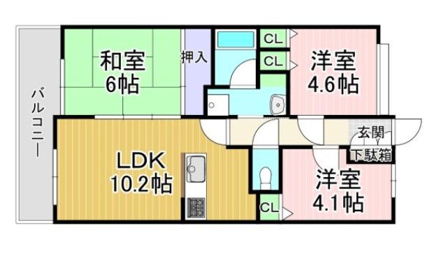 朝日プラザ伏見桂川 間取り