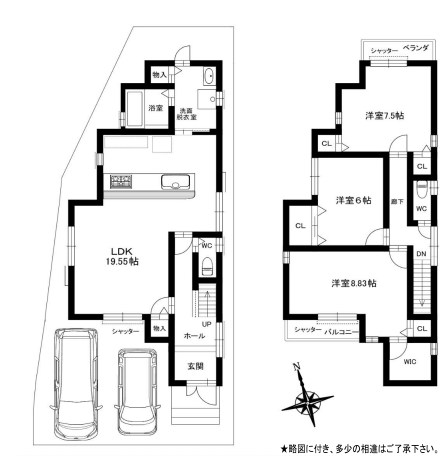 御旅サニータウン信和　御旅町7‐87貸家 間取り