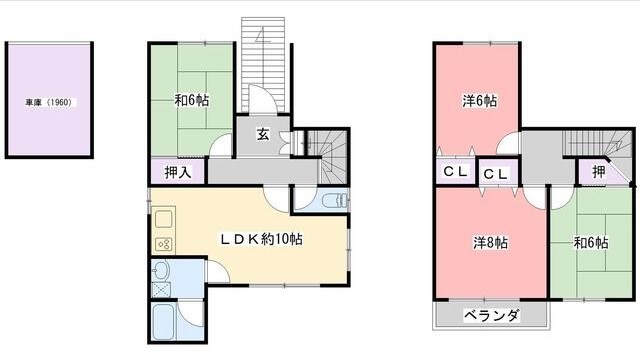 京都府長岡京市開田４丁目5-1 間取り