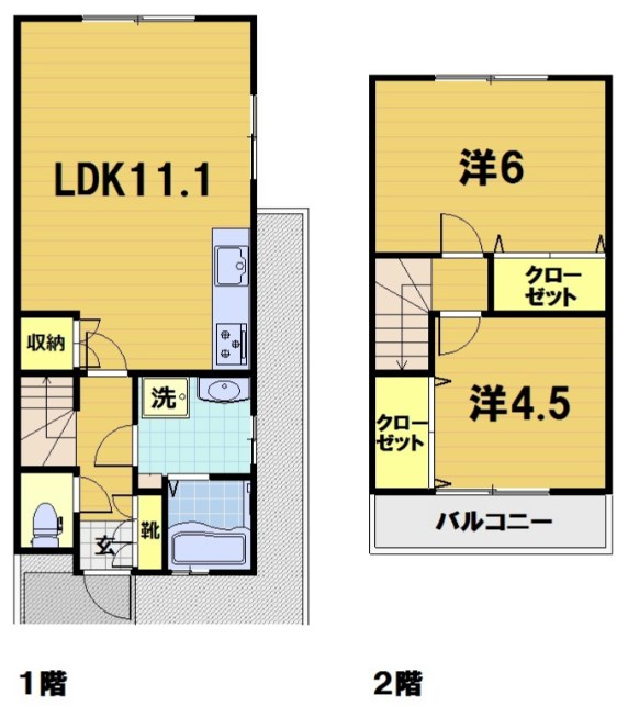 久世殿城町貸家 間取り
