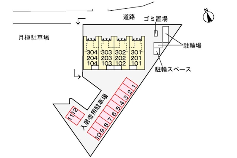 アムール鴨川 駐車場