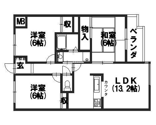 カレラ･デ・オエステ 間取り