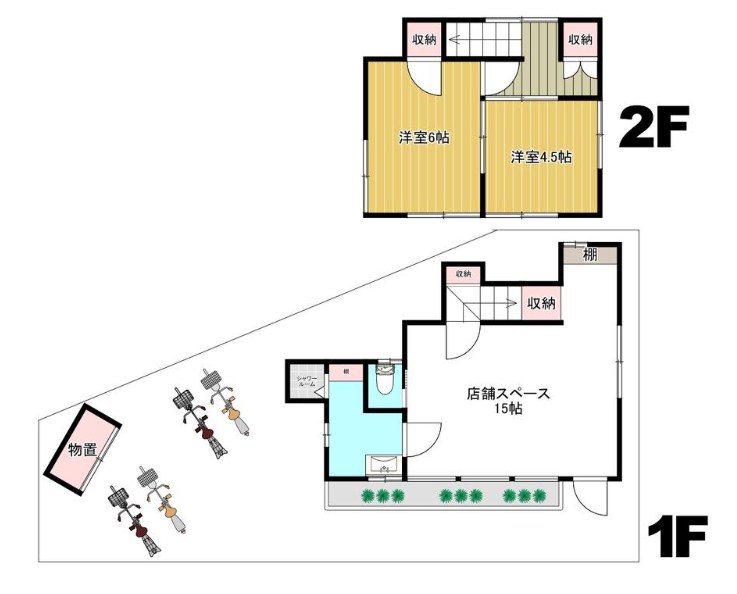 長岡京市店舗付住宅 間取り