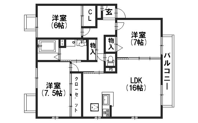 アリヴィオ清涼　A棟 間取り