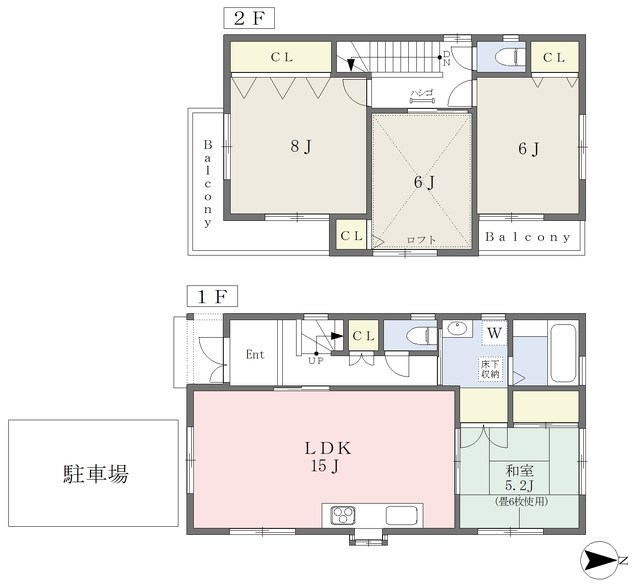 向日市鶏冠井町秡所戸建 間取り