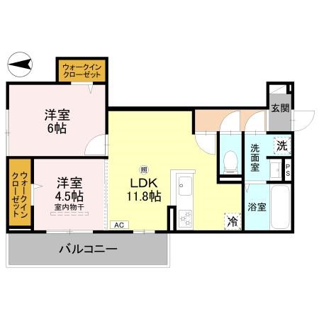 GRAMM殿城 間取り