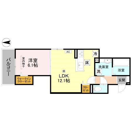 GRAMM殿城 間取り