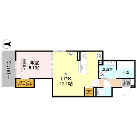 GRAMM殿城 間取り
