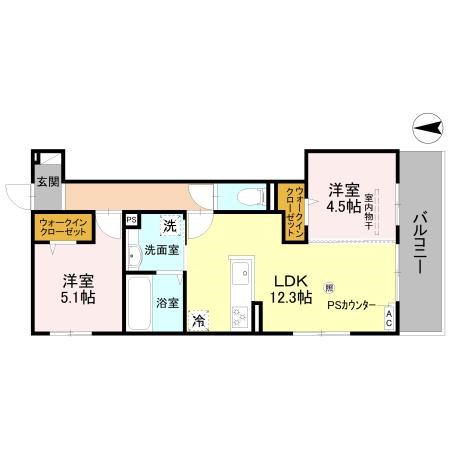 GRAMM殿城 間取り