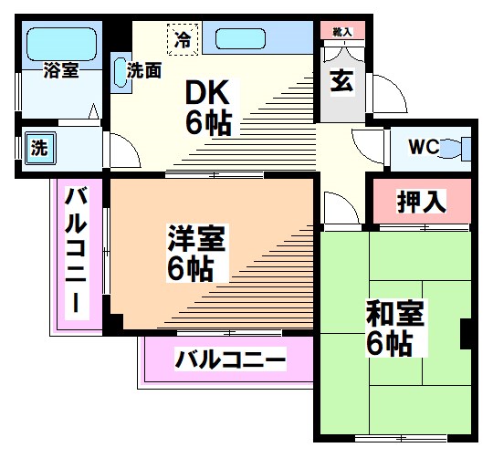 東京都国立市谷保 間取り