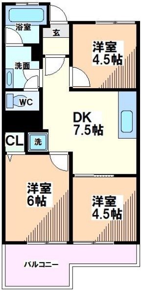 東京都国分寺市日吉町１丁目 間取り