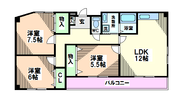東京都国立市谷保 間取り