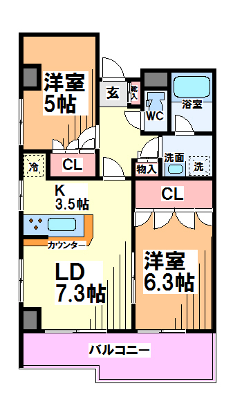 東京都国立市東４丁目 間取り