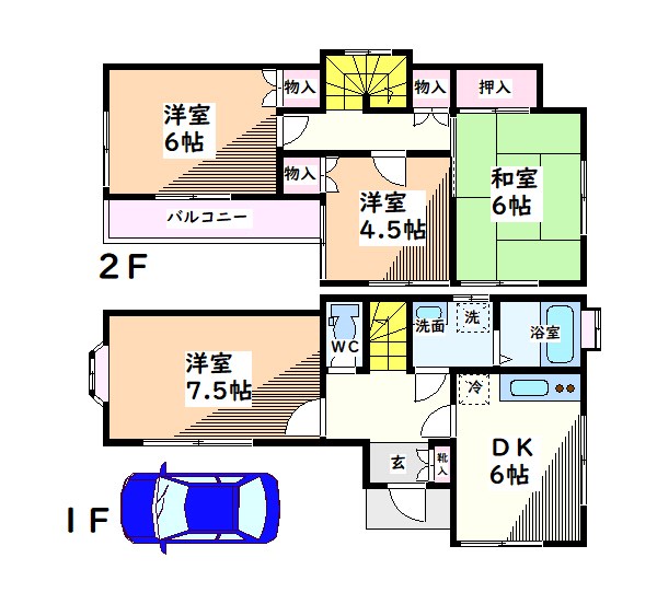 東京都昭島市松原町１丁目 間取り